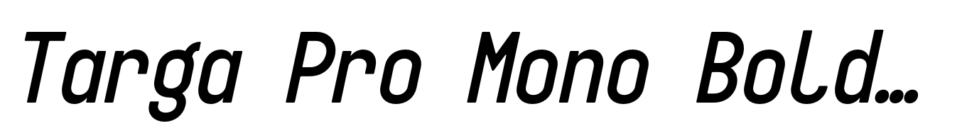 Targa Pro Mono Bold Italic